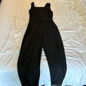 REFORMATION backless black jumpsuit